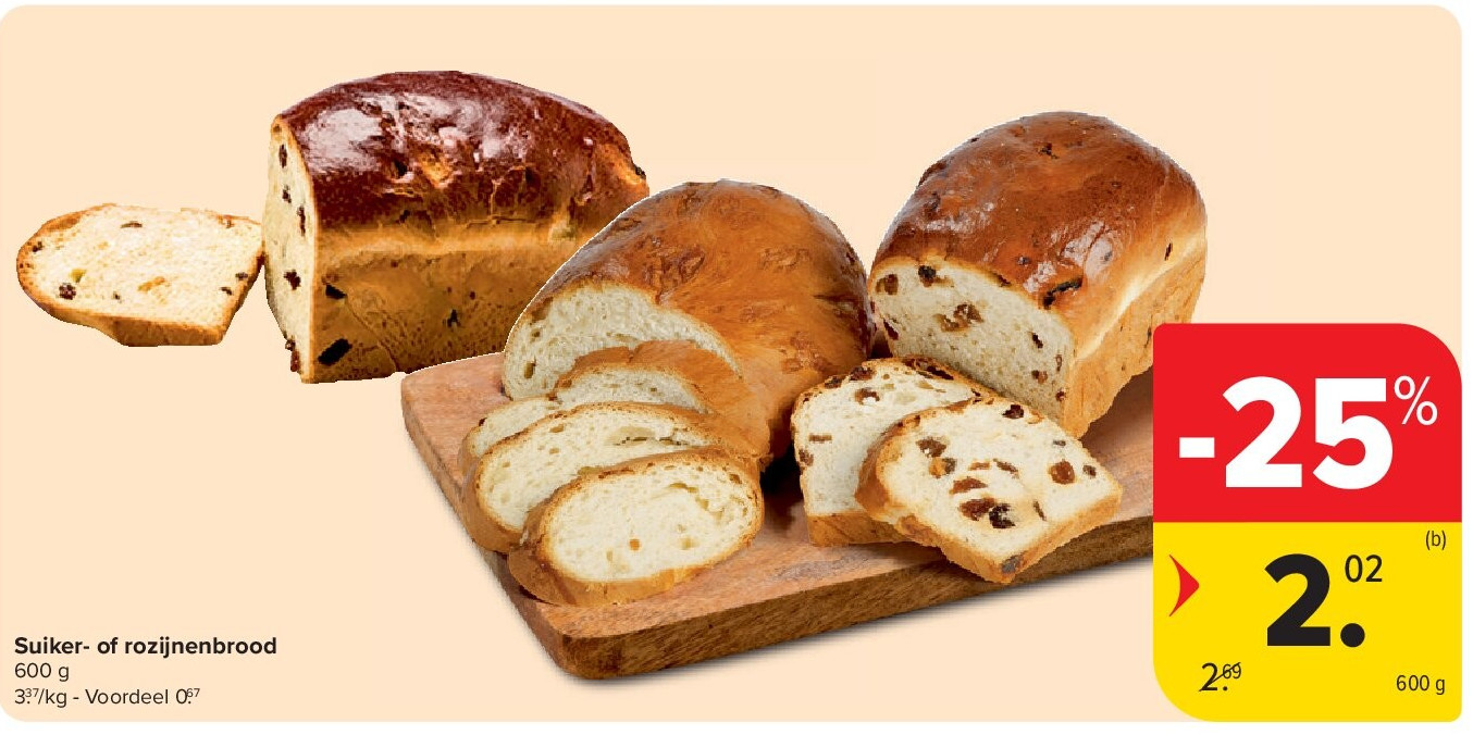 Suiker- of rozijnenbrood