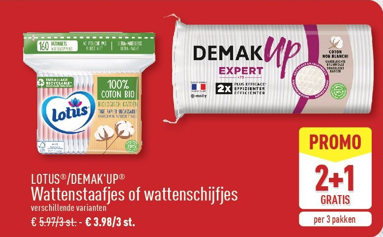 Wattenstaafjes of wattenschijfjes