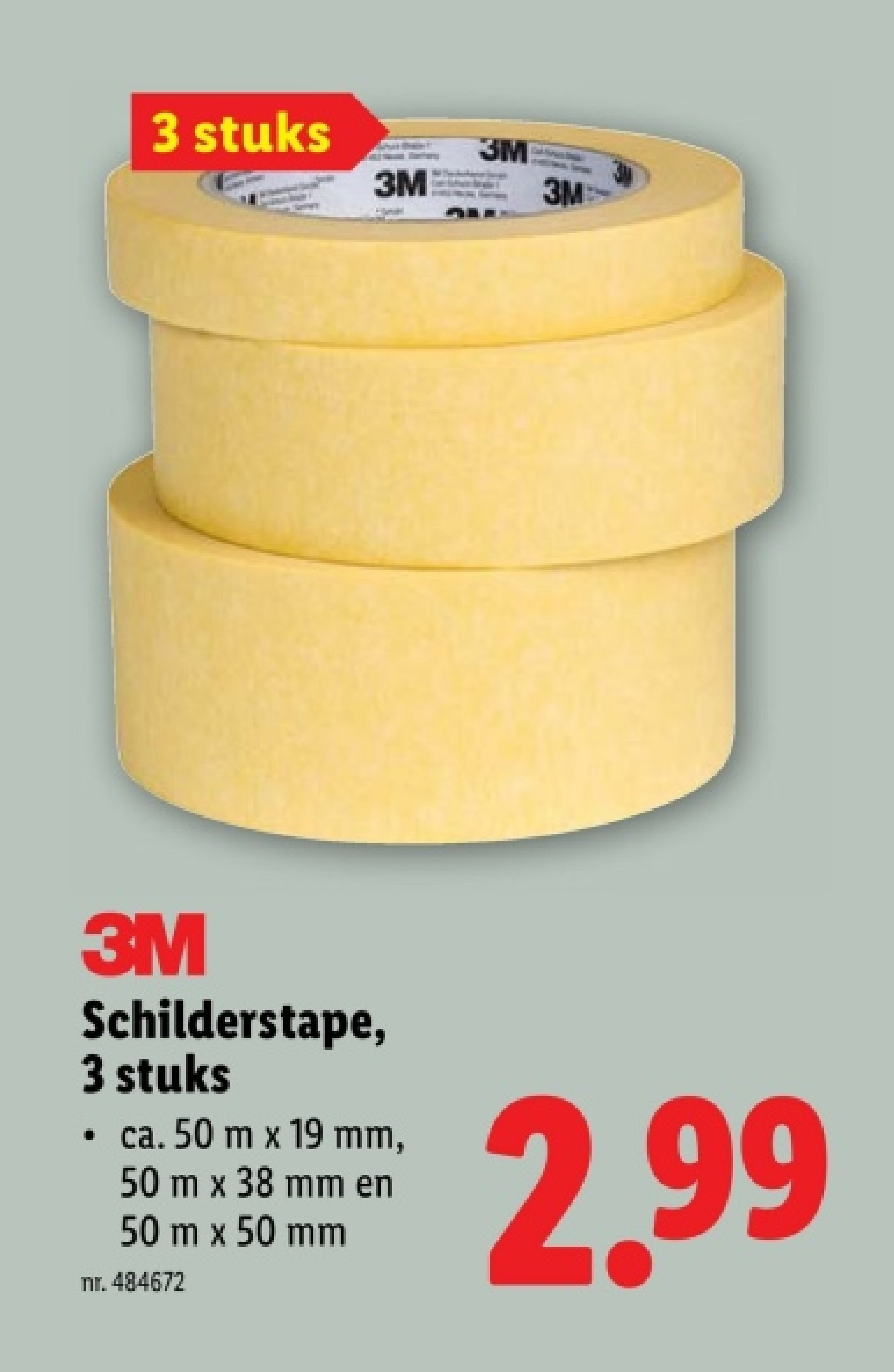 Schilderstape, 3 stuks
