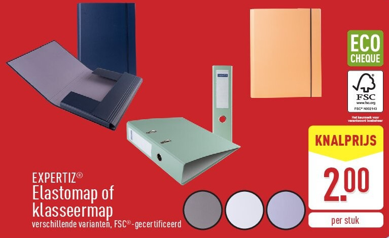 Elastomap of klasseermap