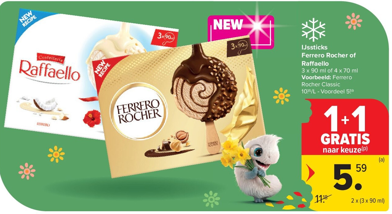 IJssticks Ferrero Rocher of Raffaello