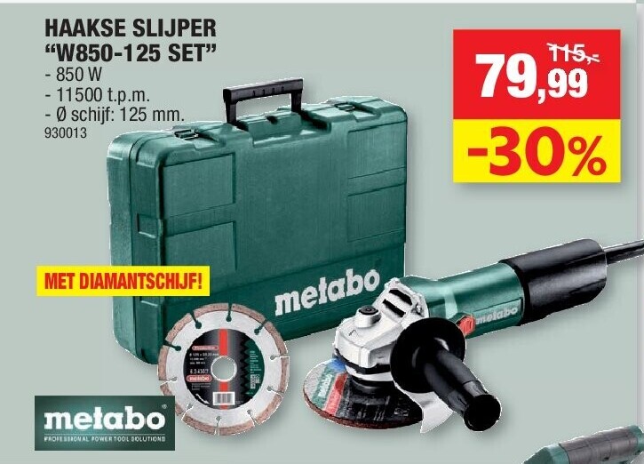 HAAKSE SLIJPER “W850-125 SET”