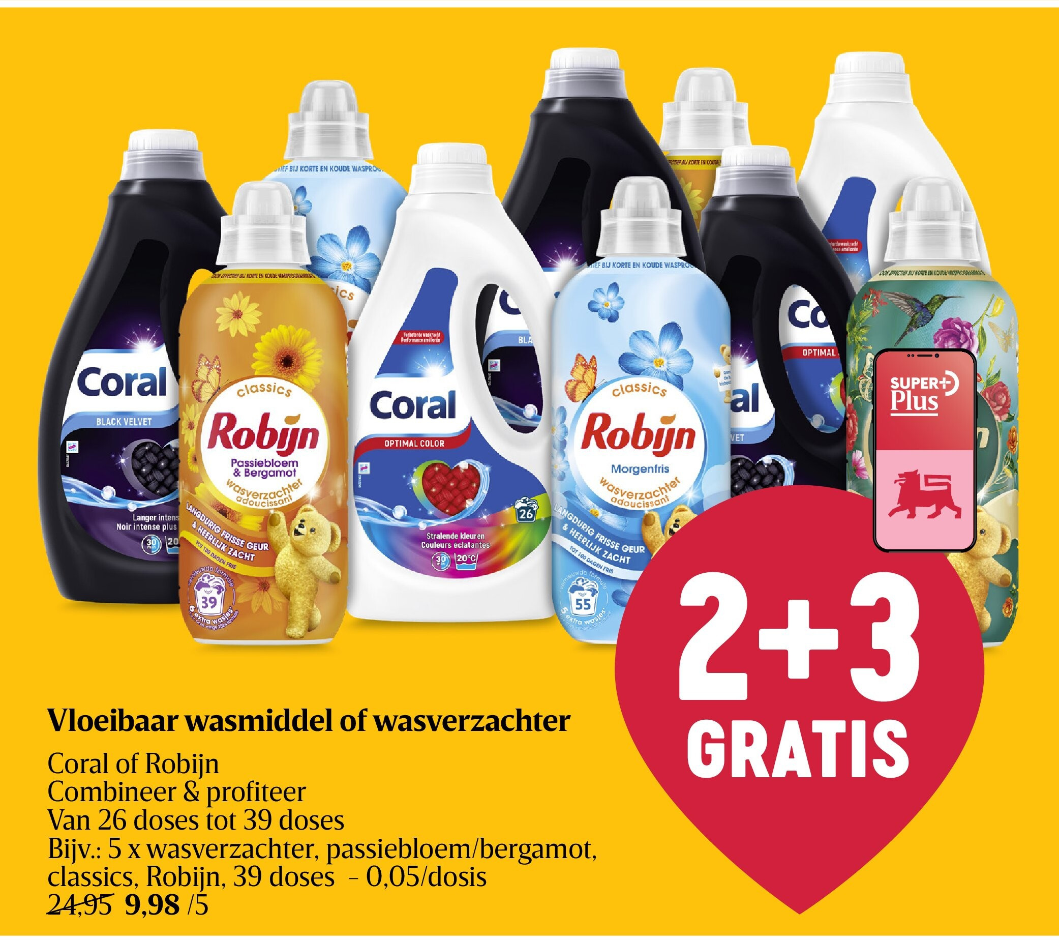 Vloeibaar wasmiddel of wasverzachter
