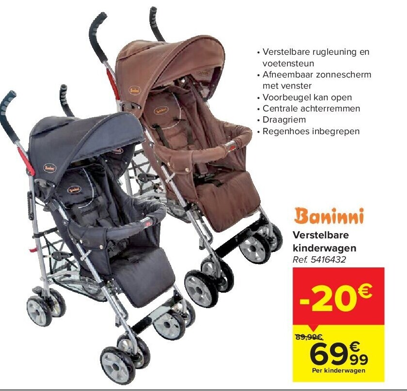 Verstelbare kinderwagen