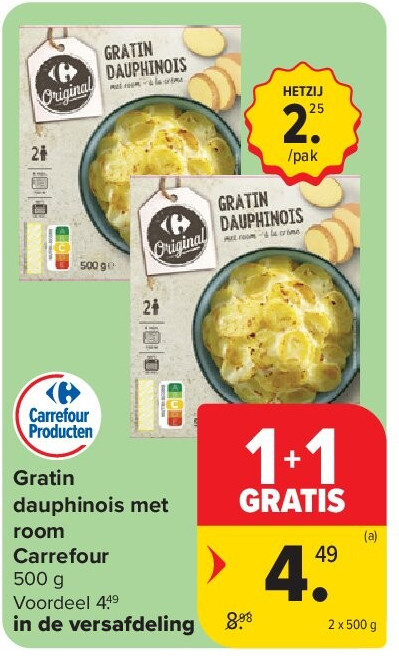 Gratin dauphinois met room Carrefour