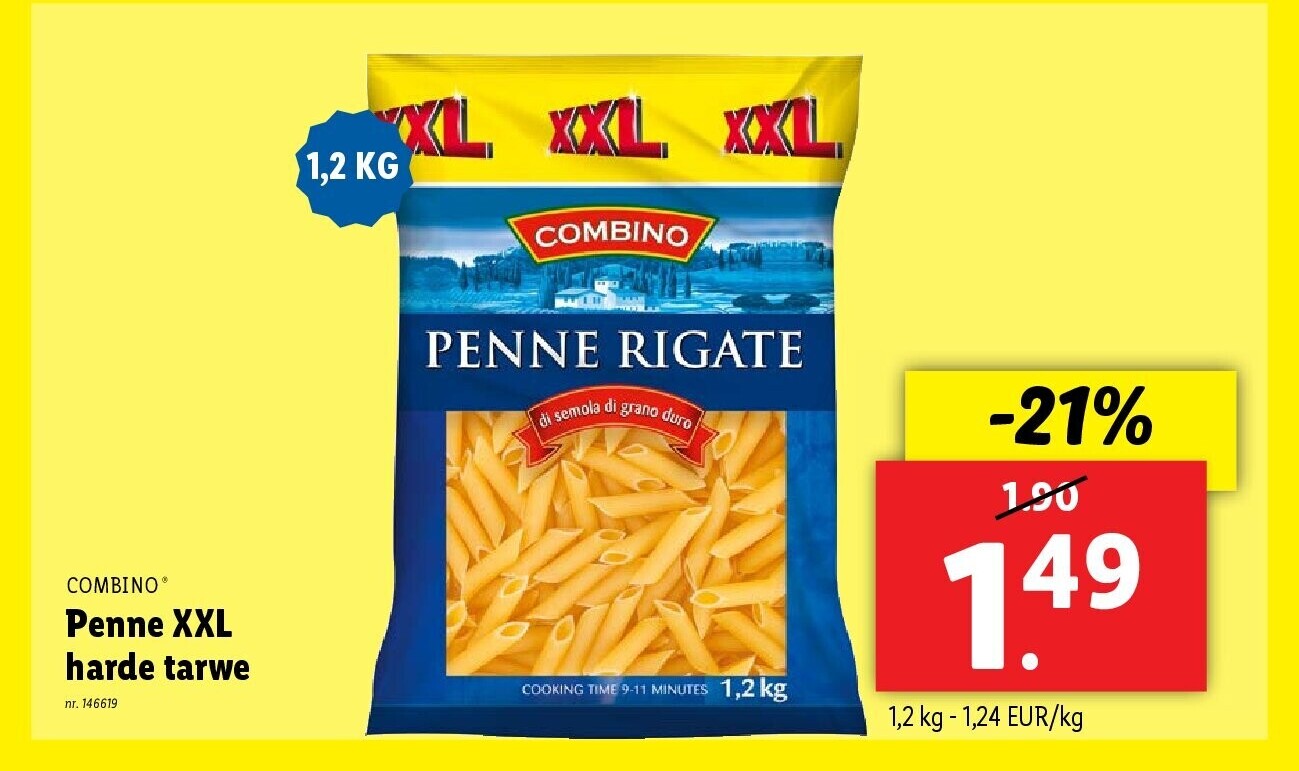 Penne XXL harde tarwe