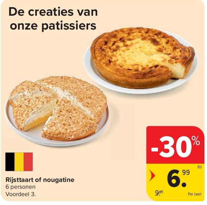 Rijsttaart of nougatine