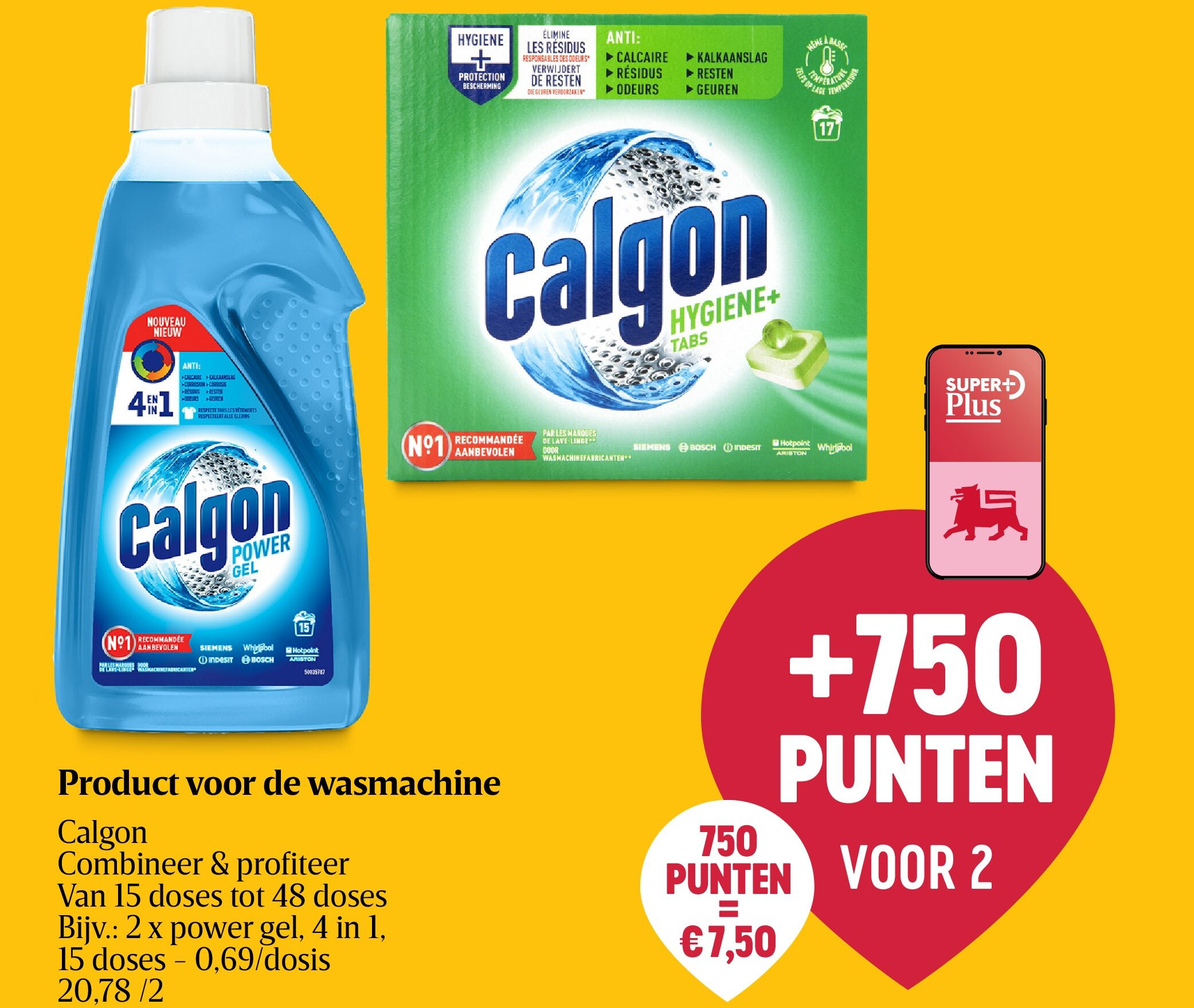 Product voor de wasmachine