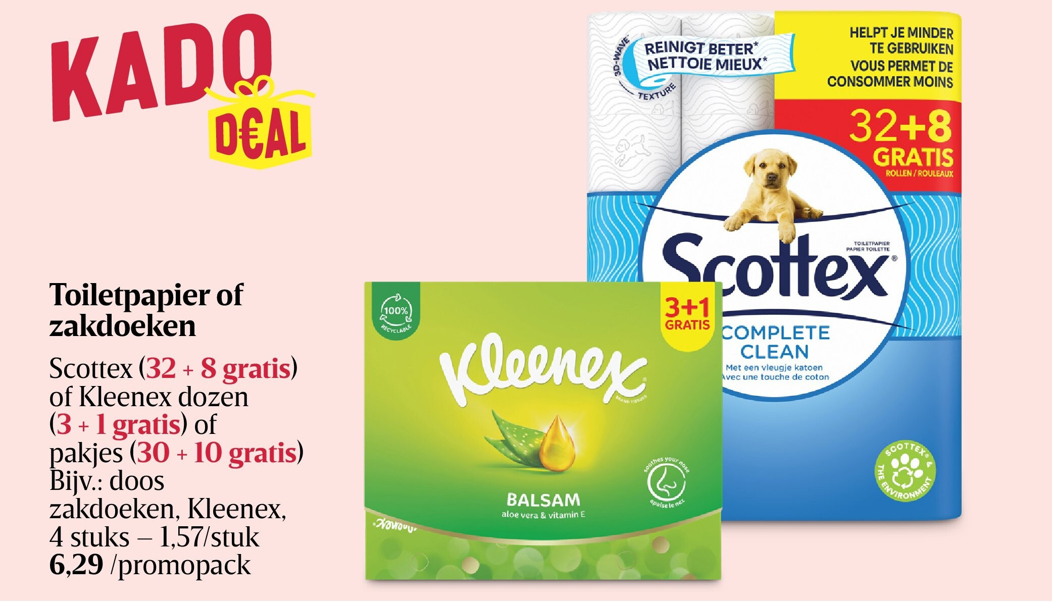 Toiletpapier of zakdoeken