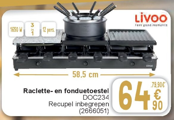 Raclette- en fonduetoestel