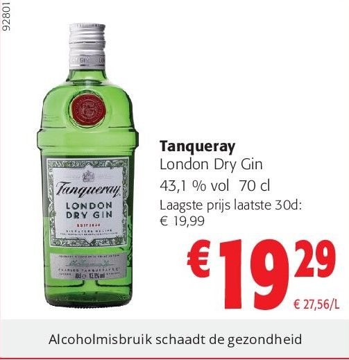 Tanqueray London Dry Gin 43,1 % vol 70 cl