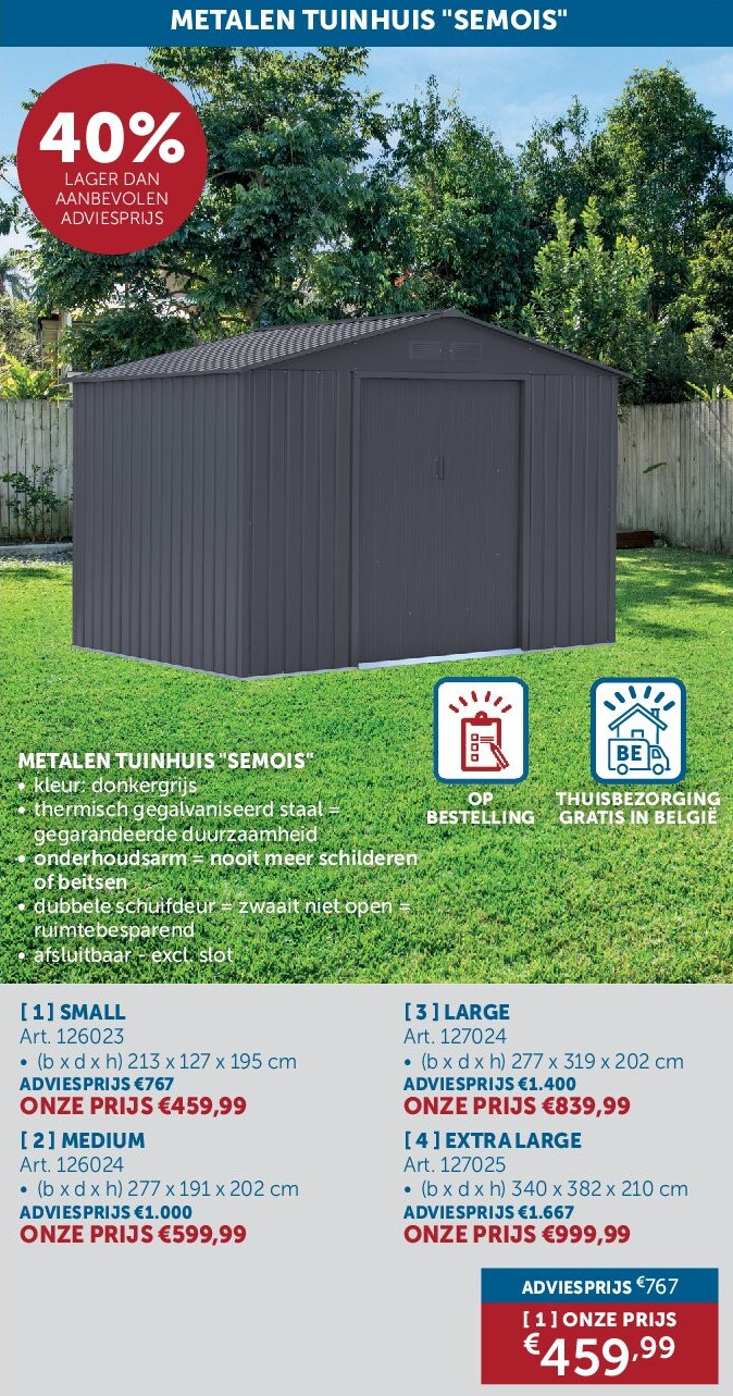 METALEN TUINHUIS "SEMOIS" SMALL