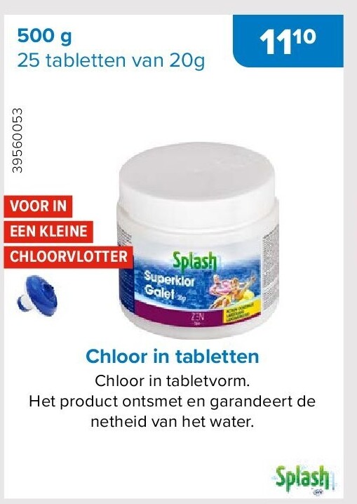 Chloor in tabletten