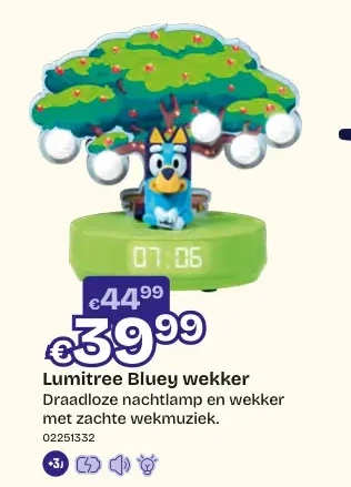 Lumitree Bluey wekker