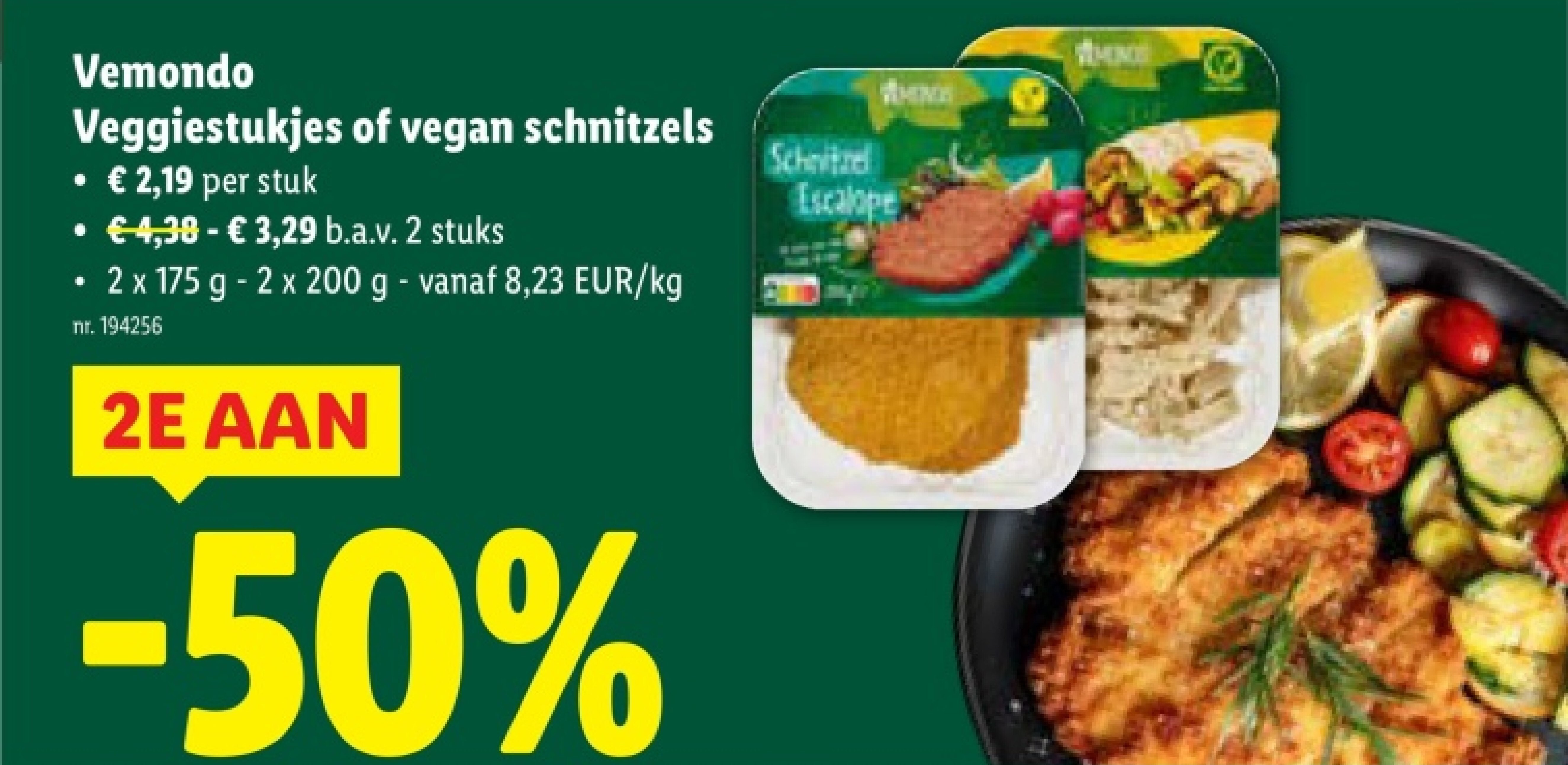 Veggiestukjes of vegan schnitzels