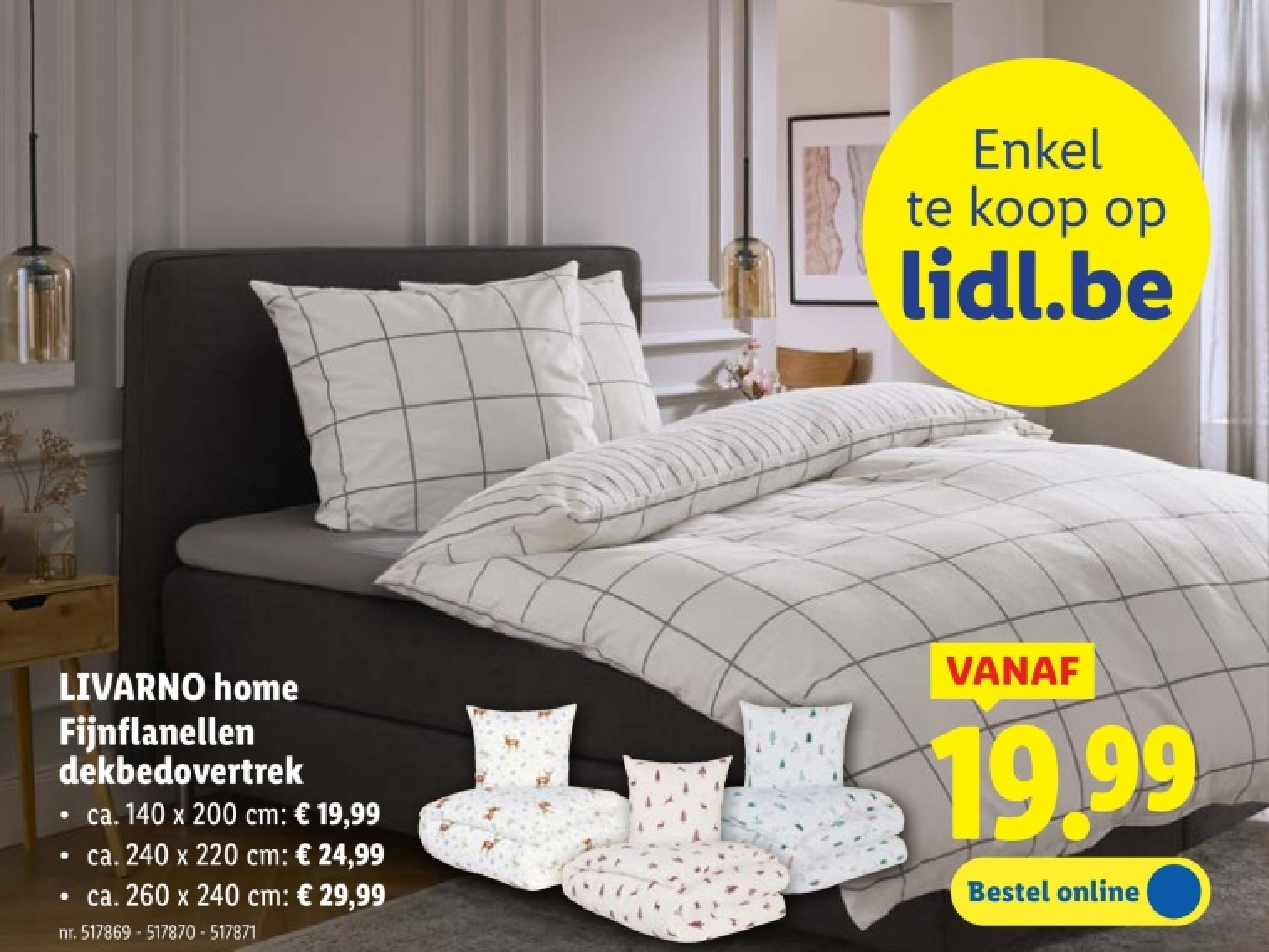 Fijnflanellen dekbedovertrek