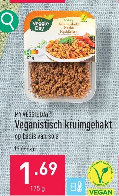 Veganistisch kruimgehakt