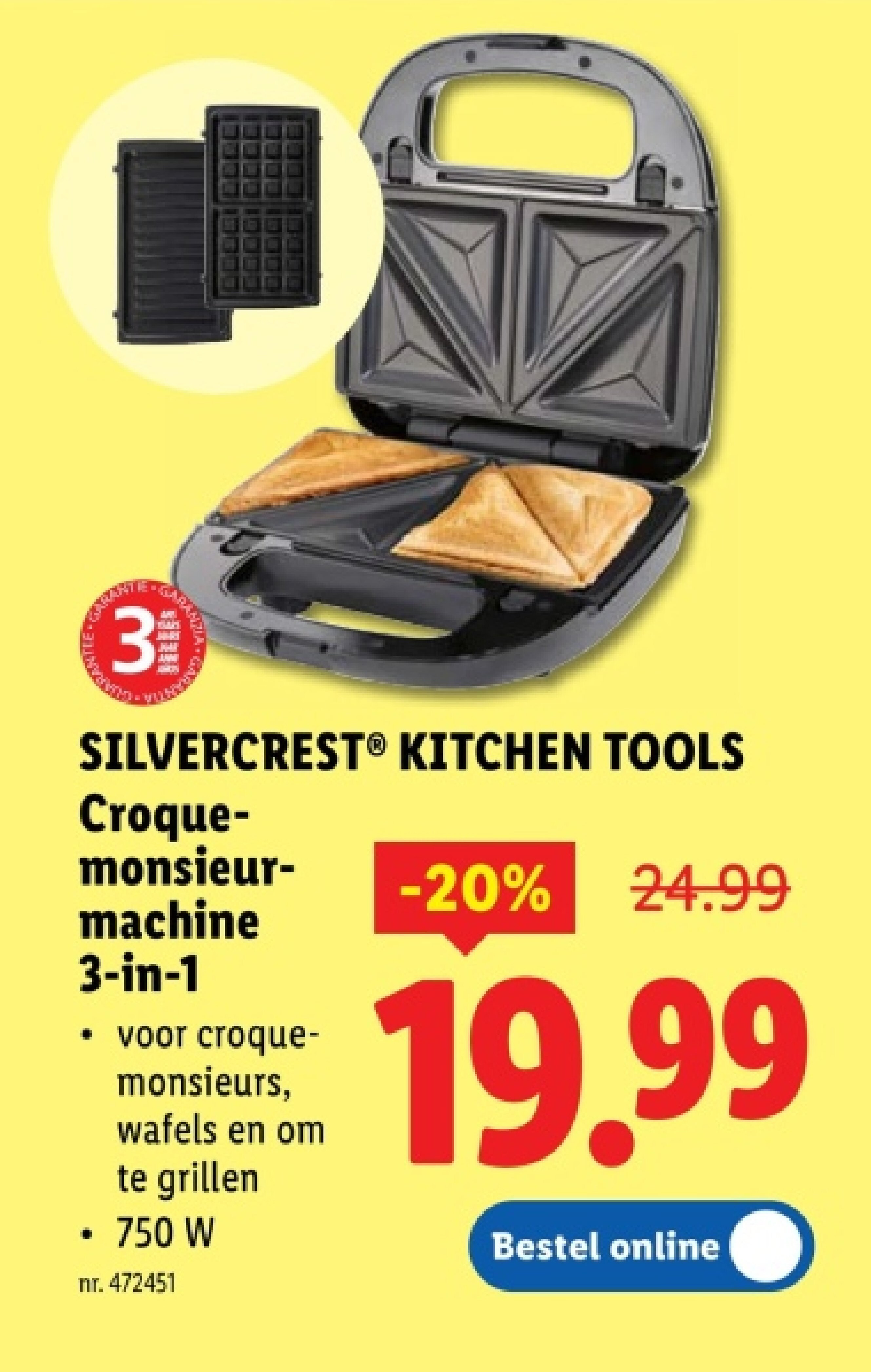 Croque- monsieurmachine 3-in-1