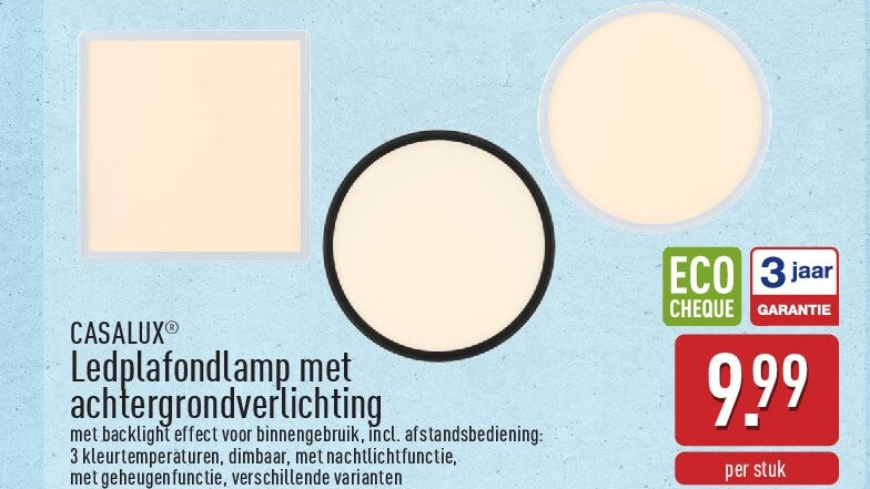 Ledplafondlamp met achtergrondverlichting
