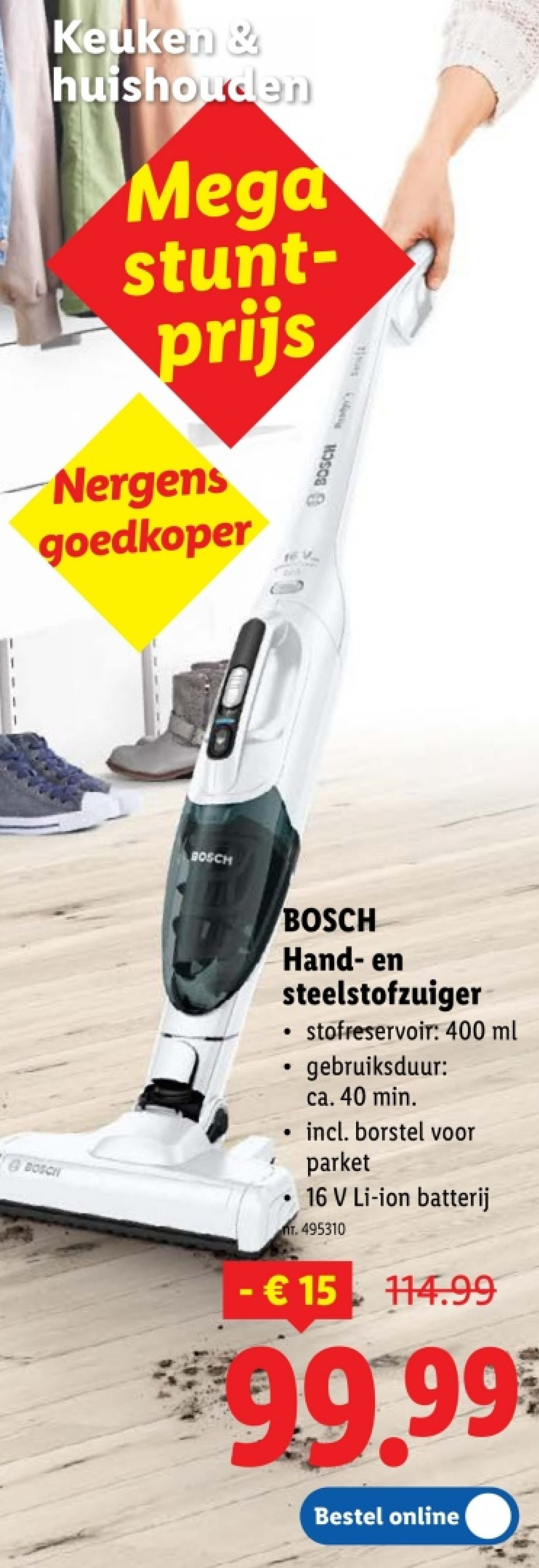 Hand- en steelstofzuiger