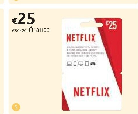 GIFTCARD NETFLIX 25 EURO