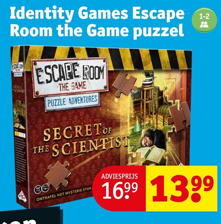 Identity Games Escape Room the Game puzzel