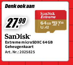 Sandisk Extreme microSDXC 64 GB Geheugenkaart