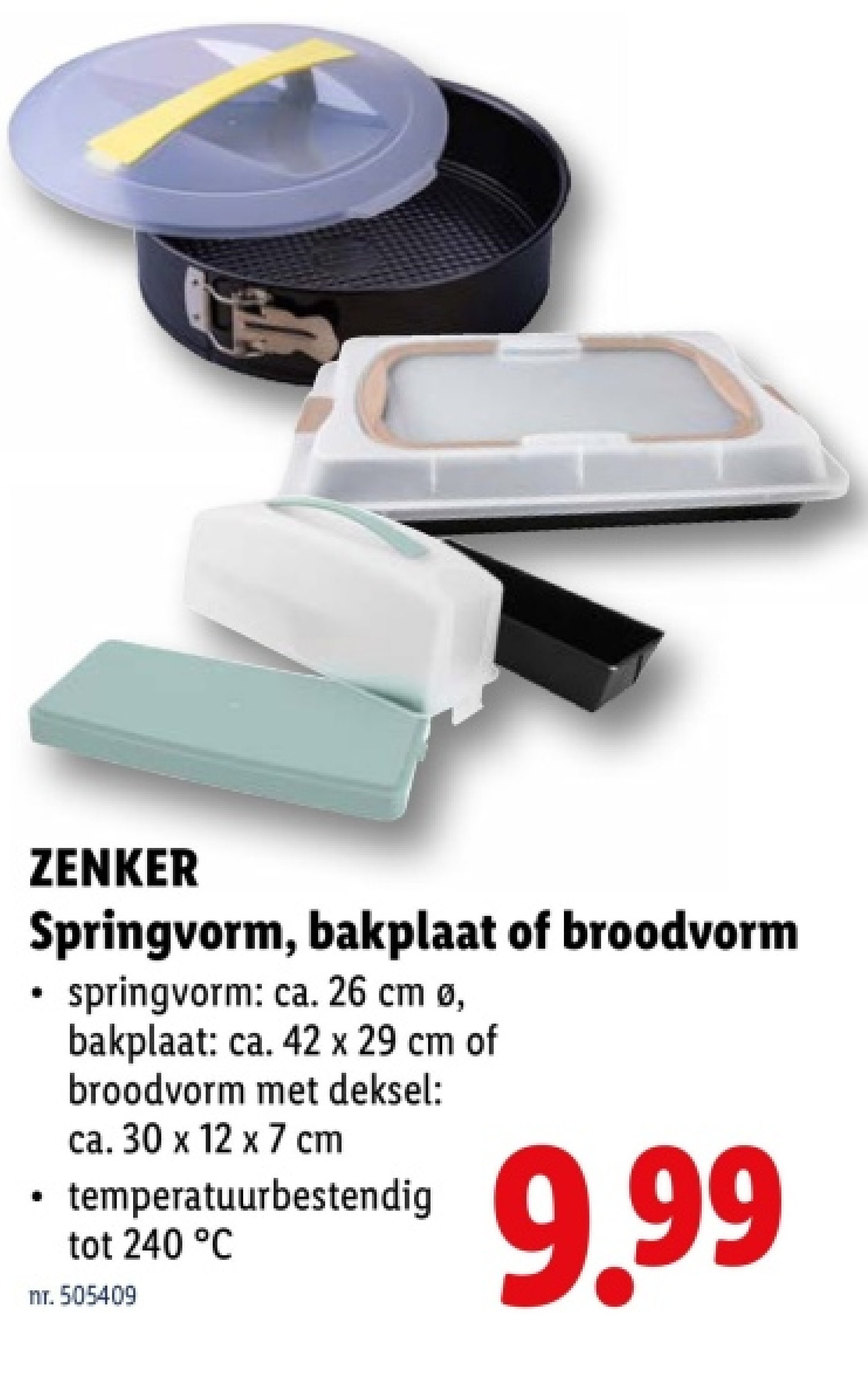 Springvorm, bakplaat of broodvorm