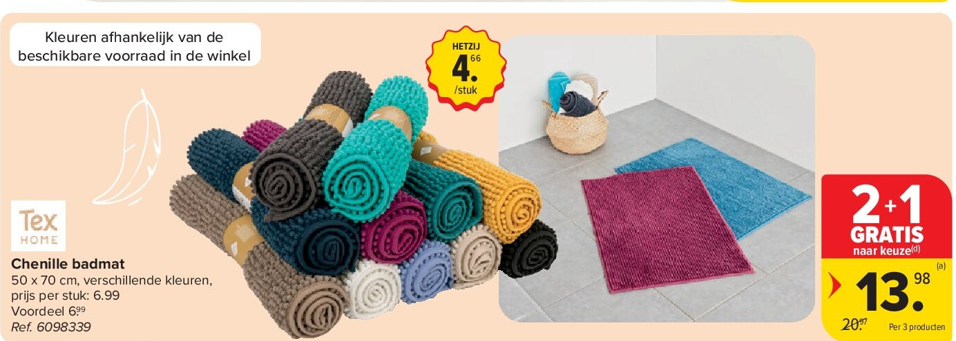 Chenille badmat