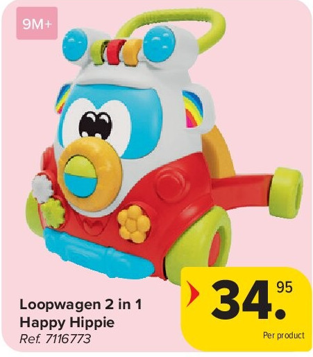 Loopwagen 2 in 1 Happy Hippie