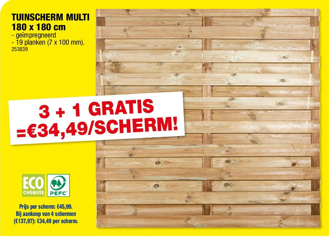 TUINSCHERM MULTI 180 x 180 cm