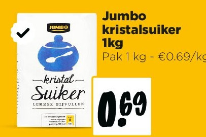 Jumbo kristalsuiker 1kg