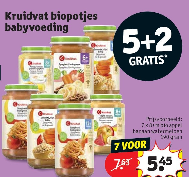 Kruidvat biopotjes babyvoeding