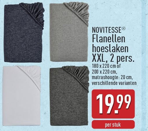 Flanellen hoeslaken XXL, 2 pers.