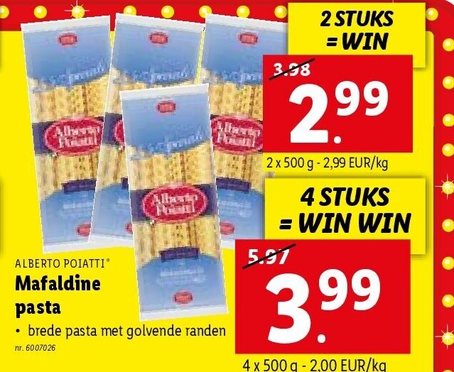 Mafaldine pasta