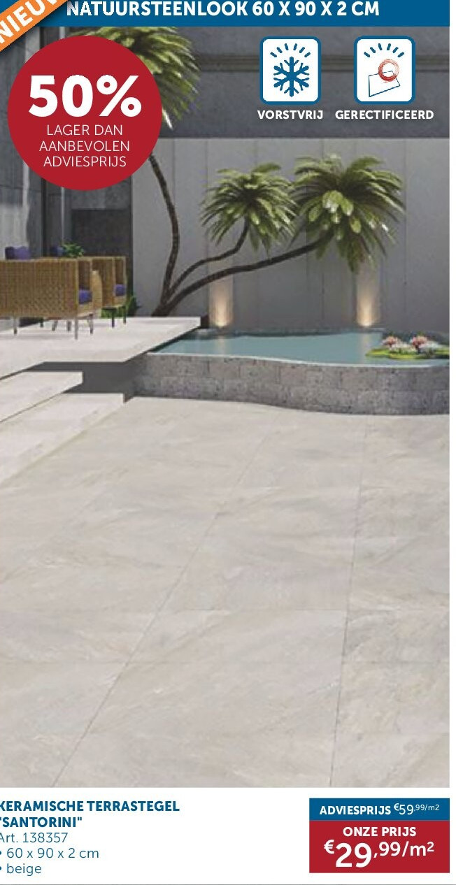 KERAMISCHE TERRASTEGEL "SANTORINI"