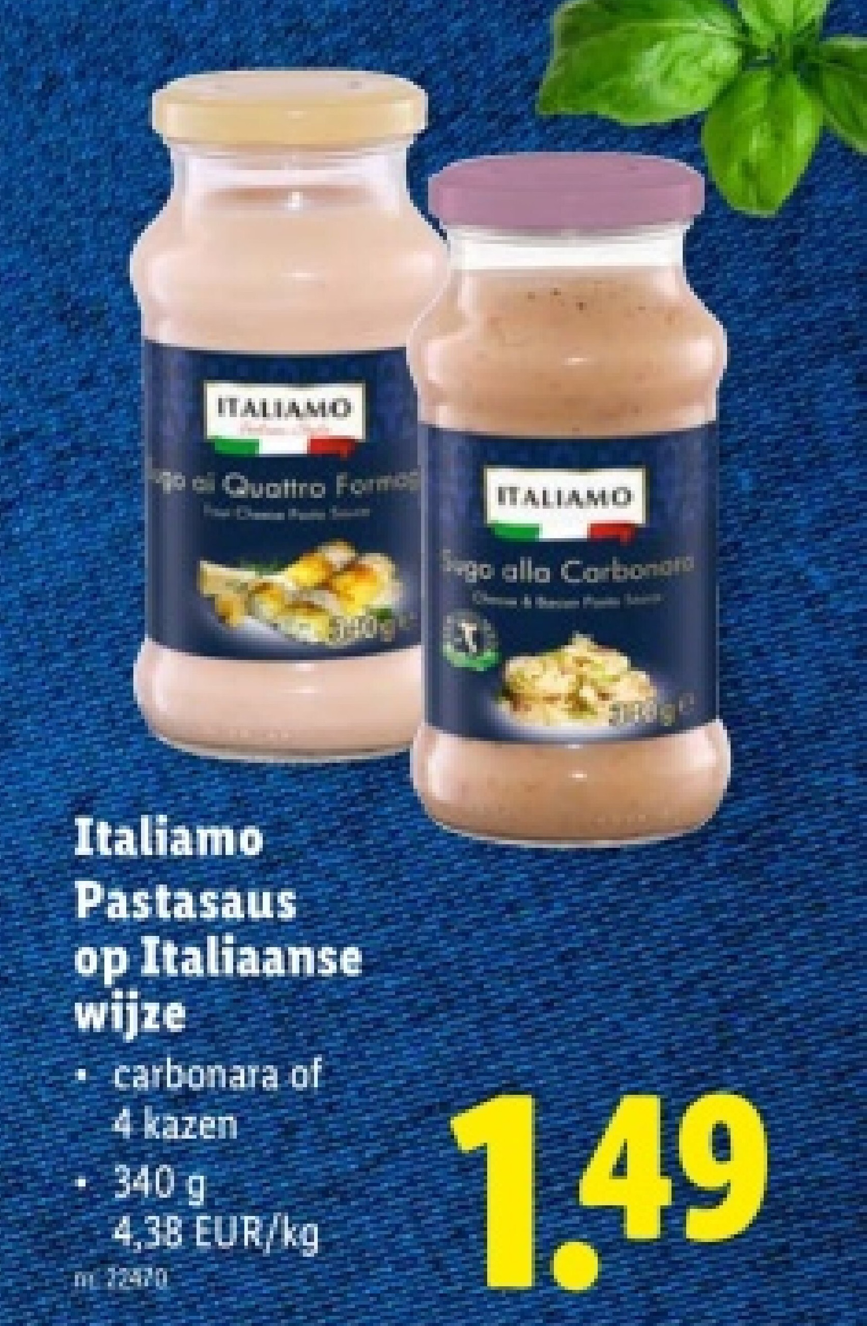 Pastasaus op Italiaanse wijze