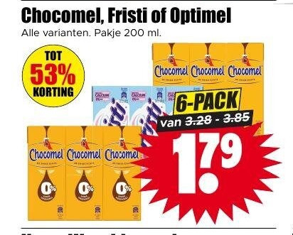Chocomel, Fristi of Optimel