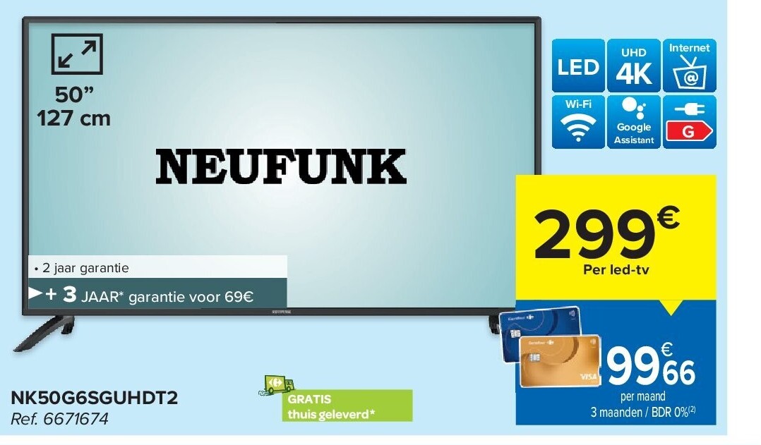 NEUFUNK 50” UHD 4K Led Tv