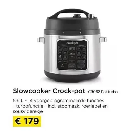 Slowcooker Crock-pot CR062 Pot turbo