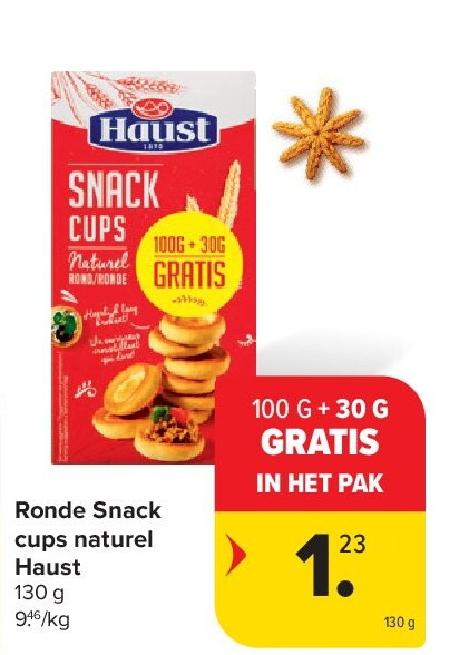 Ronde Snack cups naturel Haust