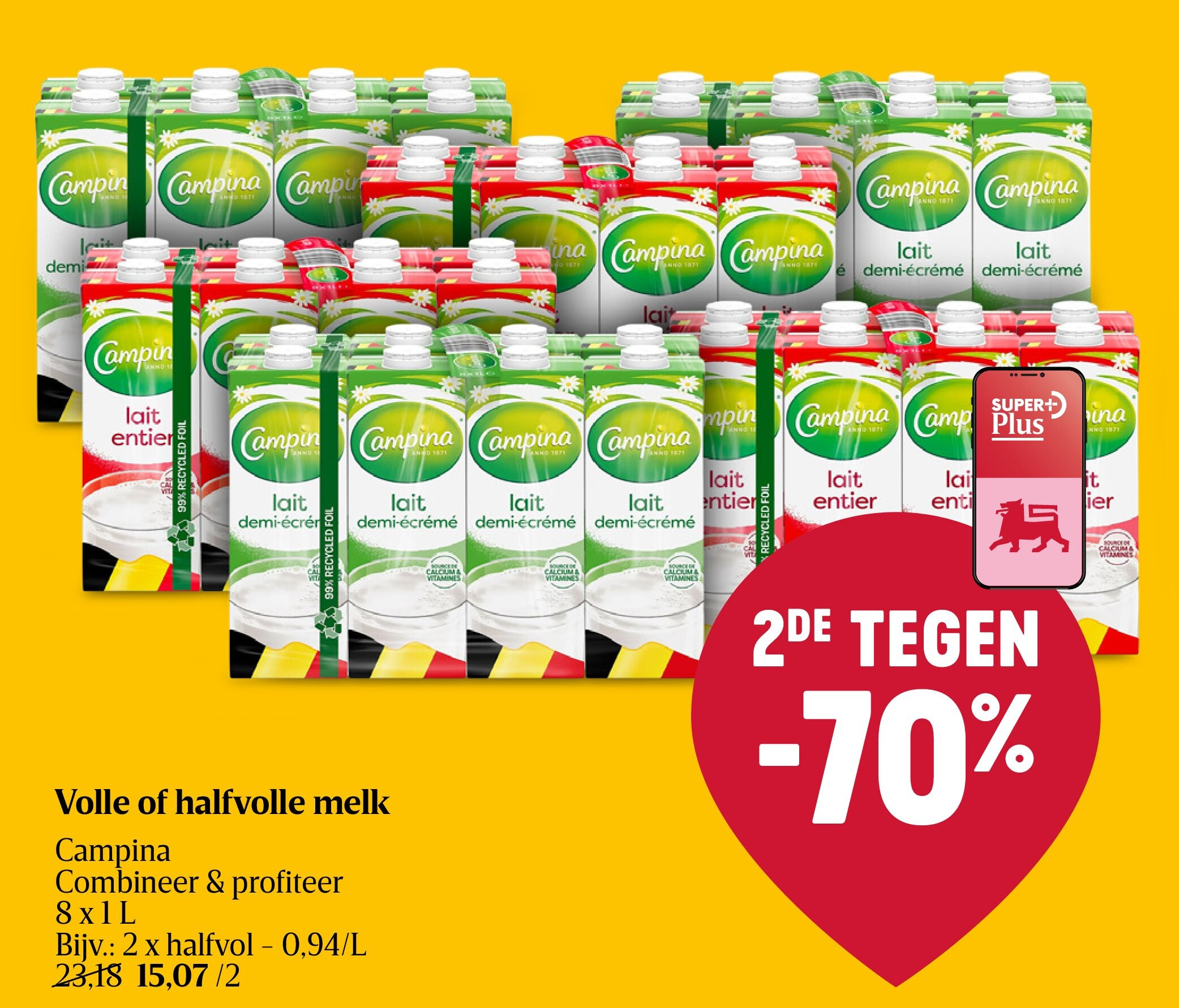 Volle of halfvolle melk