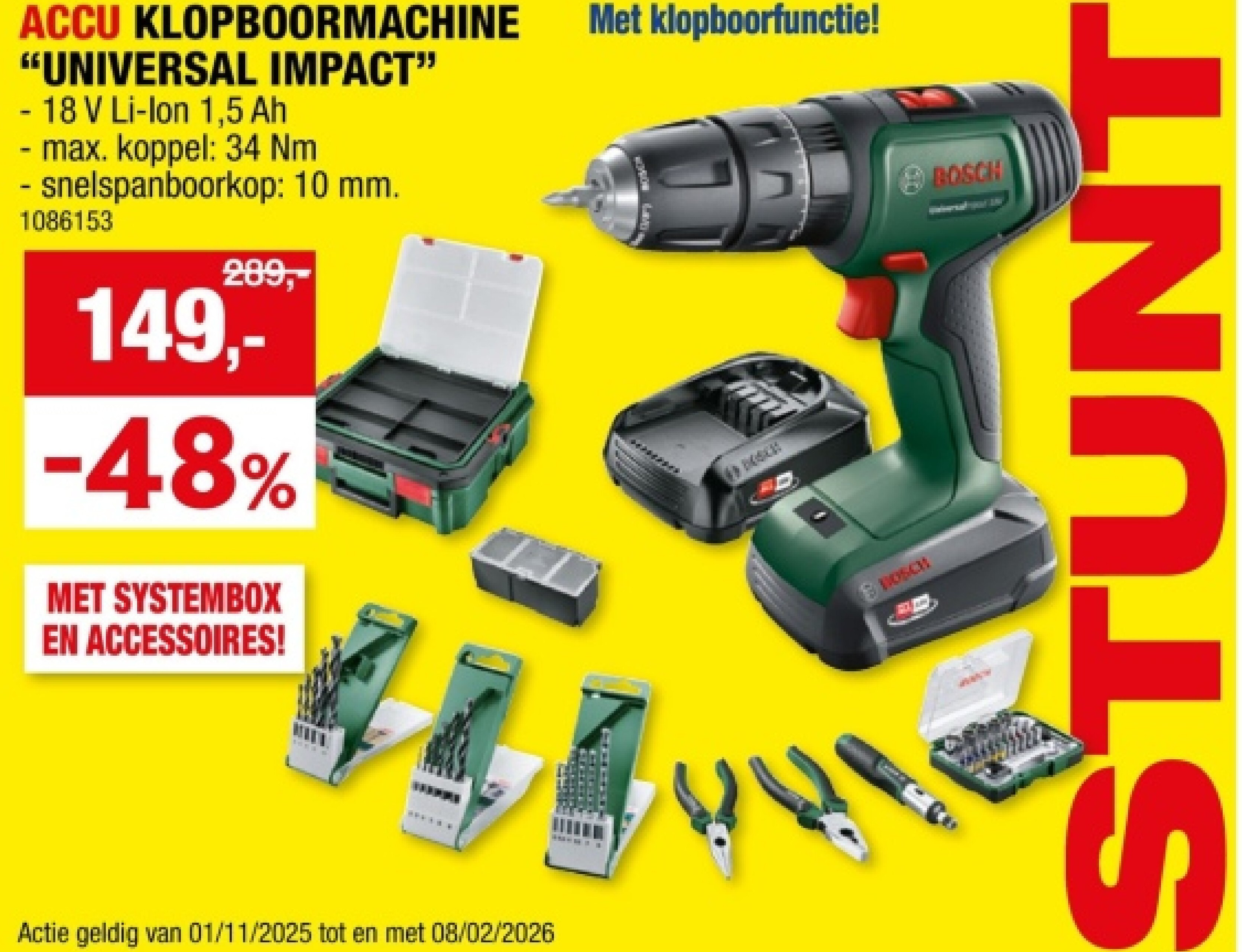 ACCU KLOPBOORMACHINE "UNIVERSAL IMPACT"