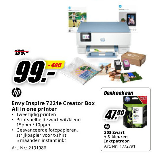 Envy Inspire 7221e Creator Box All in one printer