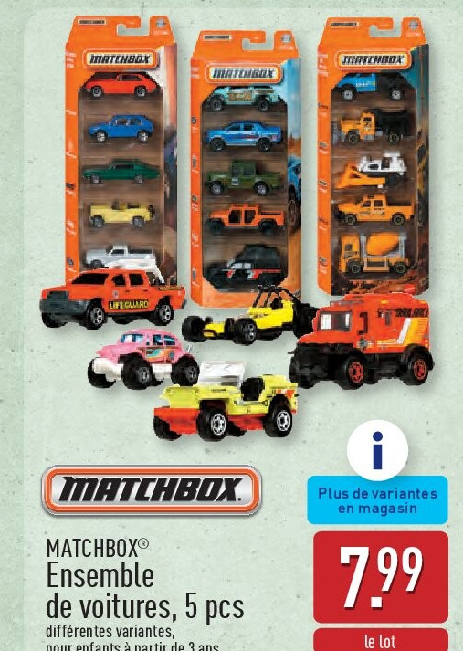 Ensemble de voitures, 5pcs