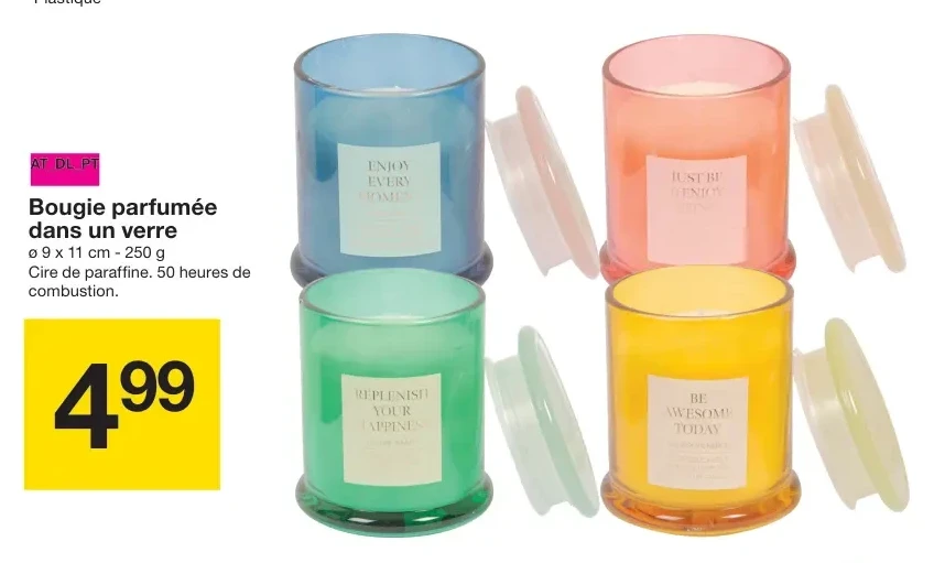 Bougie parfumée dans un verre