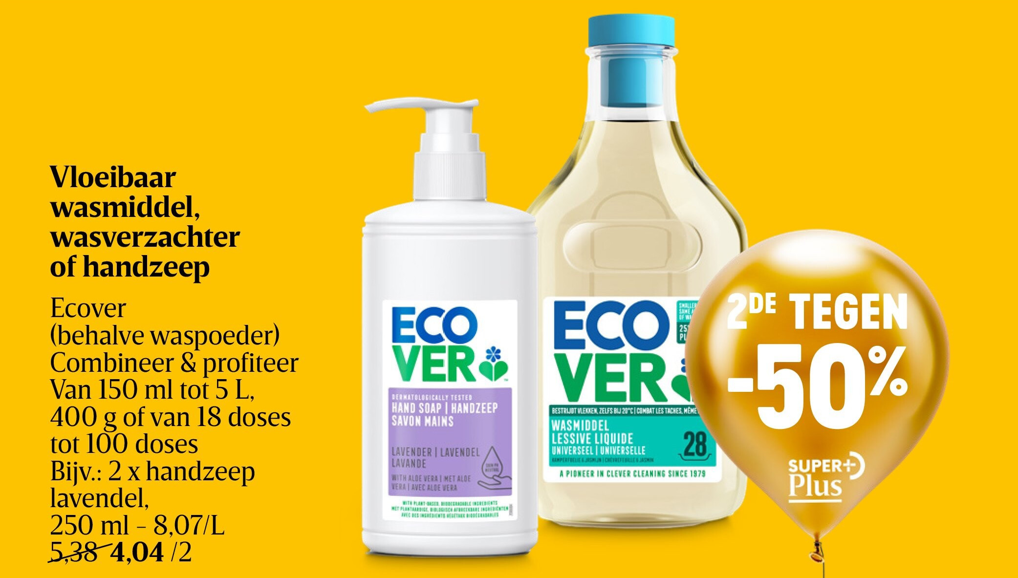 Vloeibaar wasmiddel, wasverzachter of handzeep