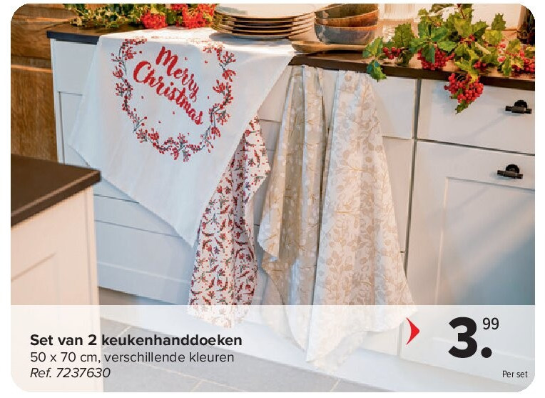 Set van 2 keukenhanddoeken