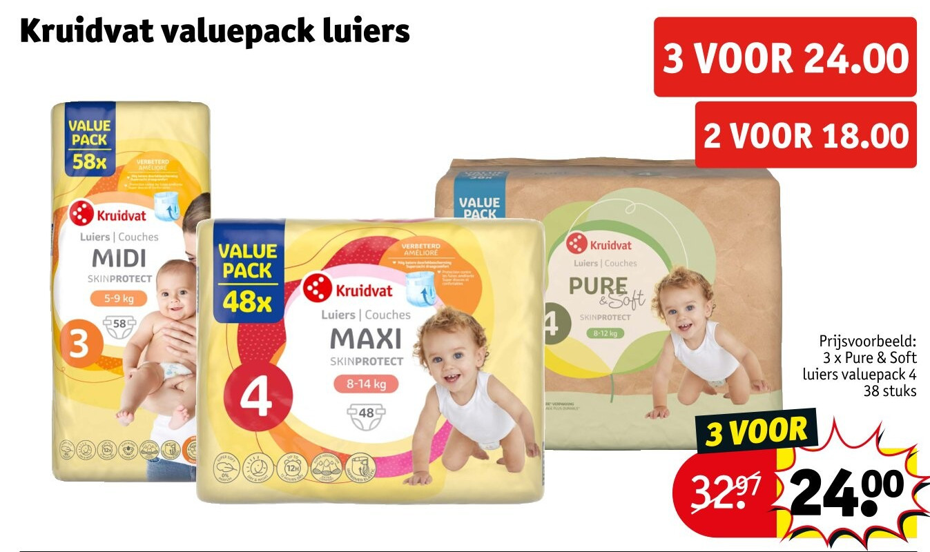 Kruidvat valuepack luiers