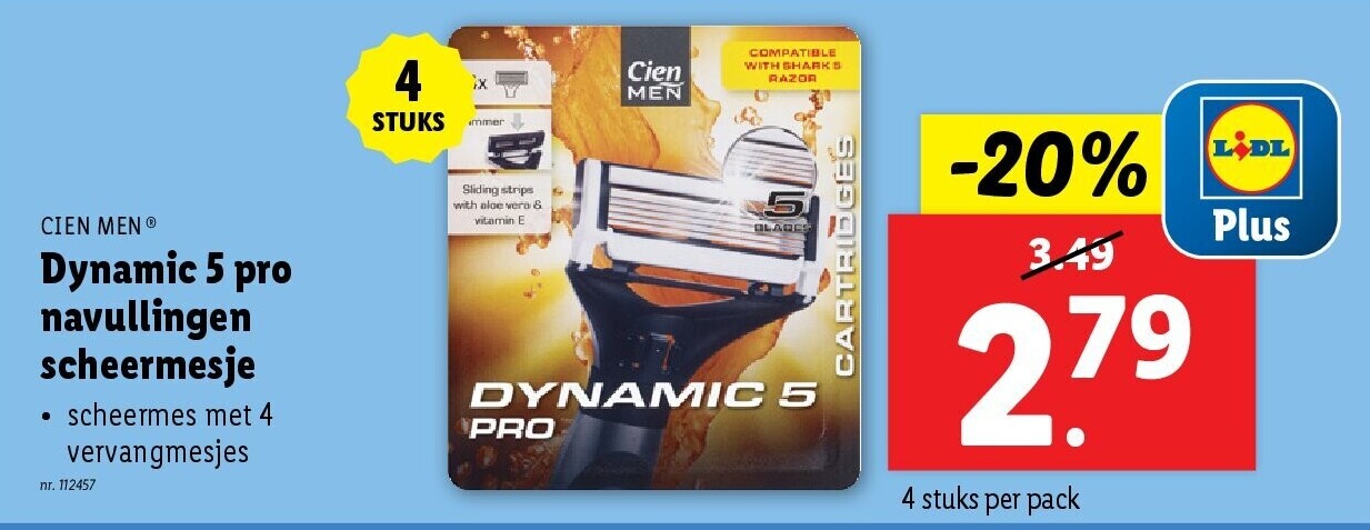 Cien Dynamic 5 Pro Razor Alle CIEN MEN® promoties gevonden in juni 2026